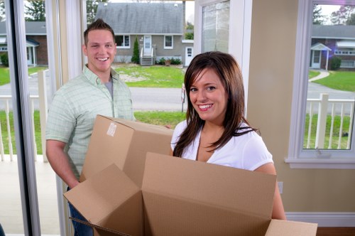 Reusable furniture and household items prepared for charity donation