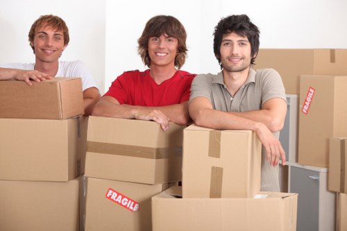 Loaded moving van for a local relocation in Stjohnswood
