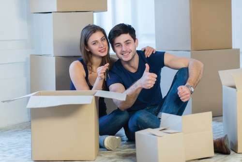 Professional movers handling items with care and insurance protection
