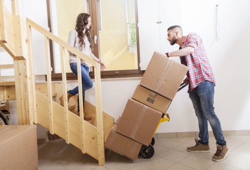 Customer booking a moving service and reviewing service details
