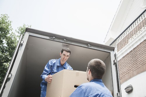 Local removal team in Stjohnswood organising boxes for a smooth relocation