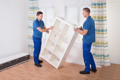 Professional moving service with organized cargo inside a removal van