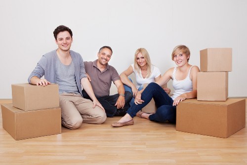 Low-carbon moving van loaded for a greener local removal