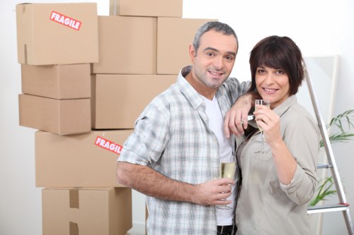 Packing materials and protected furniture for a Stjohnswood move